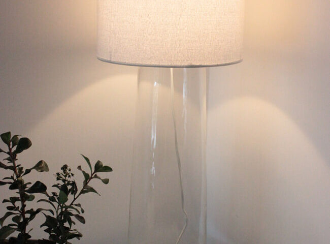 glass vase lamp