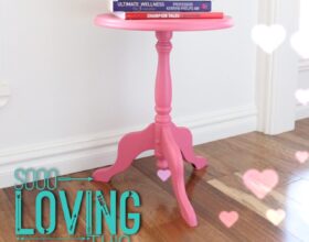bubblegum pink accent table