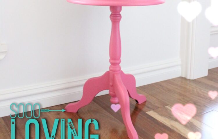 bubblegum pink accent table