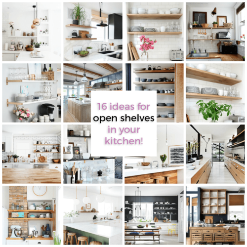 16 ideas for open shelves in your kitchen!