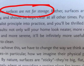 surfaces are not for storage
