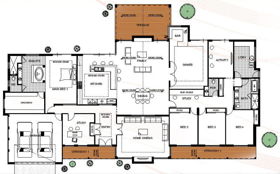 Floor Plan Friday: Farmhouse style rural house design with a modern twist