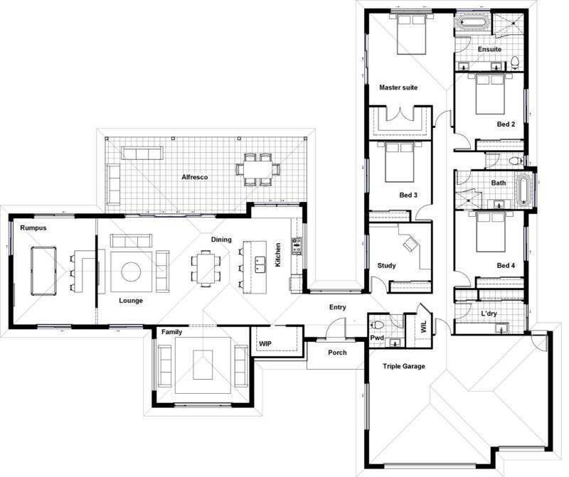 Floor Plan Friday: Separate living and bedroom wings
