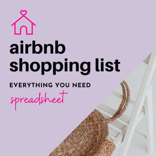 Airbnb complete set-up shopping list