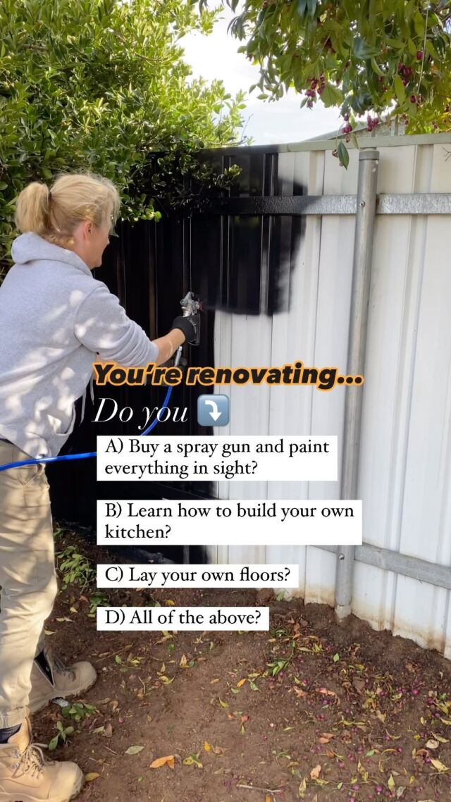 All of the above, of course. 

Getting your hands dirty, learning a new skill and growing equity is all part of the fun. 

Are you renovating? Have you picked up any new skills? 

#diy #diyrenovation #interiordesign